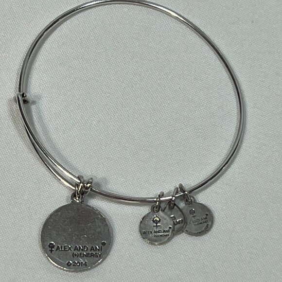 Alex and Ani Silver Path of Life Charm Bangle - Picture 3 of 5